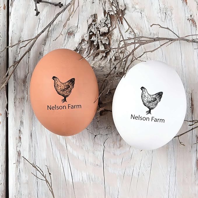 STAMTECH Egg Stamps for Fresh Eggs - Make Your Mark on Farm Fresh Eggs with Custom Egg Stamp Customizable and Easy to Use for Homegrown Eggs and Kitchen Creations