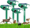 2026 Sonic Fortress Pro Deer Repellent Devices, Racoon Repellent Outdoor Squirrel Fortress Pro IP65 Animal Repeller Cat Deterrent with Motion Sensor&Flash Light to Scare Dog Out of Garden Yard(4Pack)