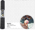 12” x 100 FT PVC Hexagonal Poultry Netting Chicken Wire | 1" Mesh | 20 Gauge | Black PVC Vinyl Coated | Rust Proof | for Garden, Fence, Chicken, Rabbit (PVC 12 x 100)