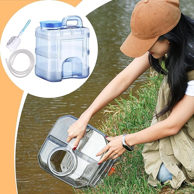 Tank, 10L Heavy-Duty -Grade Dispenser Bucket for Camping, Pool, Survival, Patio, Garage, Farm, Workshop & Home Storage