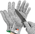 2 Pairs Cut Resistant Gloves Level 5 Protection, Food Grade Cut Proof Gloves, Safety Anti Cutting Glove