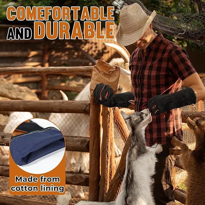 HLDD HANDLANDY Animal Handing Gloves- Bite Proof, Puncture & Scratch Resistant for Safe Handling