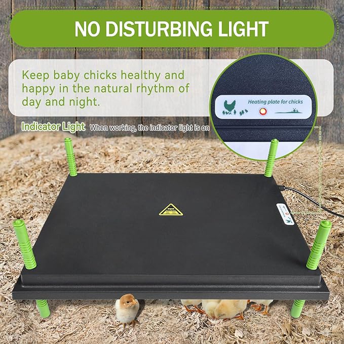 16"x22" Chick Brooder Heater Plate, Brooder Plate for Chicks with Adjustable Height & Temperature Display for Baby Chick Duck, 50W Constant Temperature Control Chick Warmer for Energy Saving