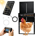 Automatic Chicken Coop Door, Solar Powered with Remote Control, Timer & Light Sensor, Anti-Pinch Safety for Chicken Run & Duck Coop