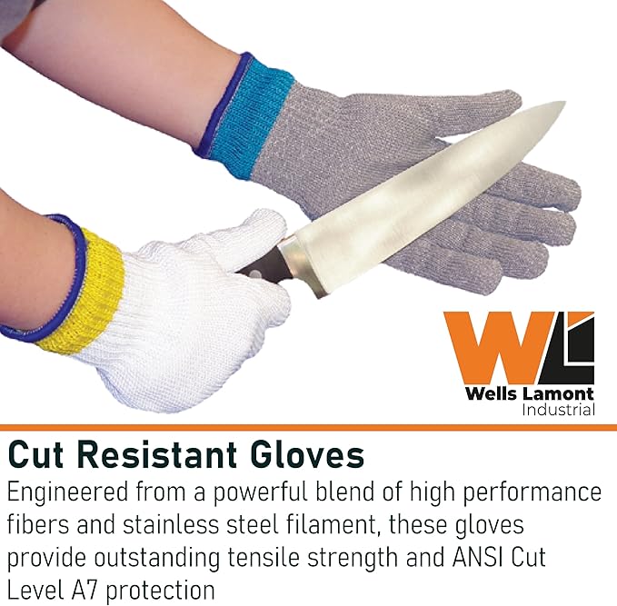 Wells Lamont Whizard LN10 Cut Resistant Gloves (1356) – ANSI Cut Level A7 – Food Safe Gloves