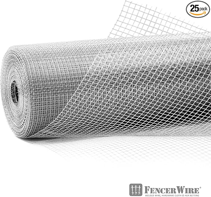 Fencer Wire 23 Gauge Galvanized Hardware Cloth with Mesh Size 1/4" x 1/4" (4 ft. x 100 ft.)