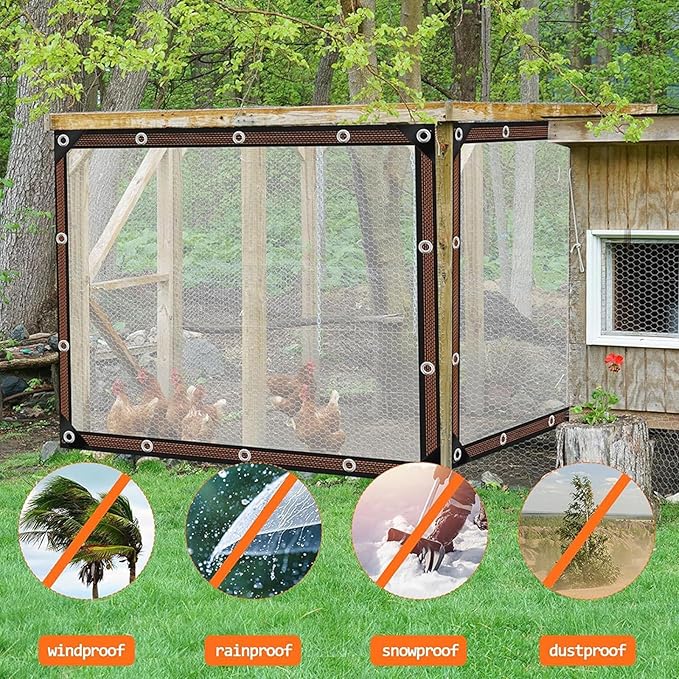Heavy Duty Insulated Chicken House Cover All Season Cold Windproof Cover for Outdoor Livestock Shelter Tear Poultry Shelter