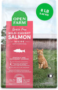 Open Farm, Grain Free Dry Cat Food, High-Protein Kibble for a Complete & Balanced Diet, Non-GMO Fruits & Vegetables, Prebiotic Fibers to Support Digestion, Wild-Caught Salmon Recipe, 8lb Bag