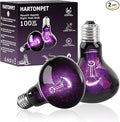 R80-100W Reptile Night Light Bulb, UVA Heat Lamp - Simulate Natural Moonlight, Purple Basking Lamp, 2000 Hours lifespan