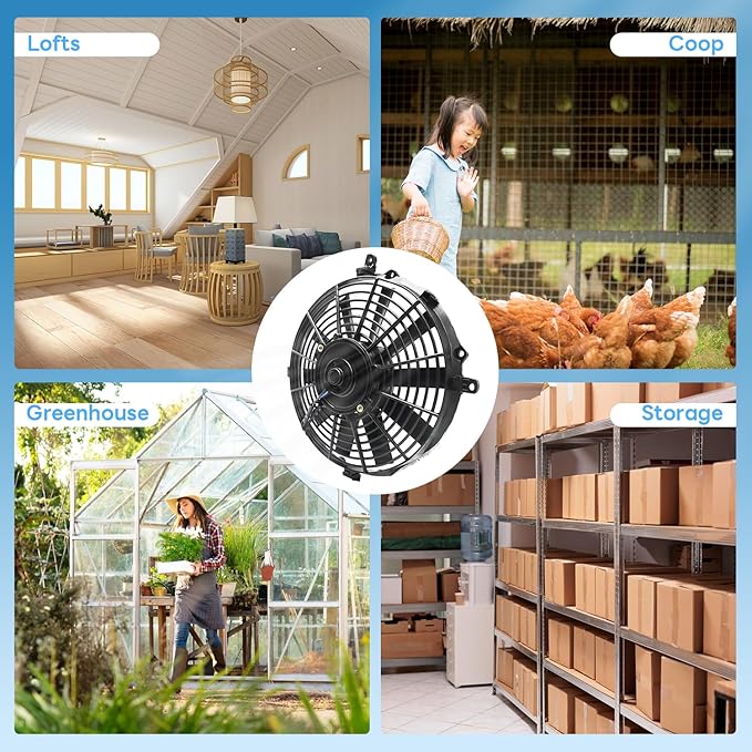 100 Watt Solar Powered Attic Fan System, Ventilator Gable Roof Vent Fan+100W Solar Panel, for Attic or Greenhouse (DELIVERY in 2 Packages)…