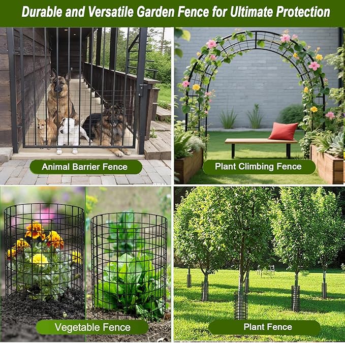 Welded Wire Fence 48inch x 50ft, Black PVC Coated Garden Fencing, 2 inch x 3inch 16Gauge Chicken Wire Fence Roll, Anti-Rust Metal Fencing for Yard Plant Protection Poultry Netting