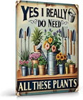 Vintage Garden Metal Sign Funny Gardening Tin Signs Rustic Farmhouse Wildflowers Daisy Aluminum Wall art I Need These Plants for Home Garden Patio Farm Yard Outdoor Indoor Decor 8x12 Inch