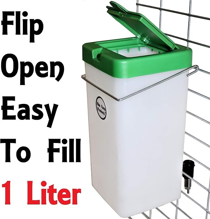 Rite Farm Products 1 Liter Rabbit Chick Chicken Poultry Quail Bottle Nipple Drinker CAGE Waterer Bunny