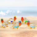 H&D HYALINE & DORA 5pcs Mini Glass Figurine Blown Glass Figurine Ornaments（Turtle）