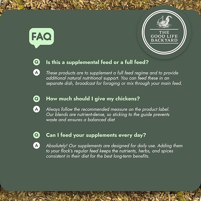 Good Life Backyard Superfood Strength for Chickens – General Wellbeing Nutrient Rich Poultry Supplement (2 lb Pouch) | Hatching Time