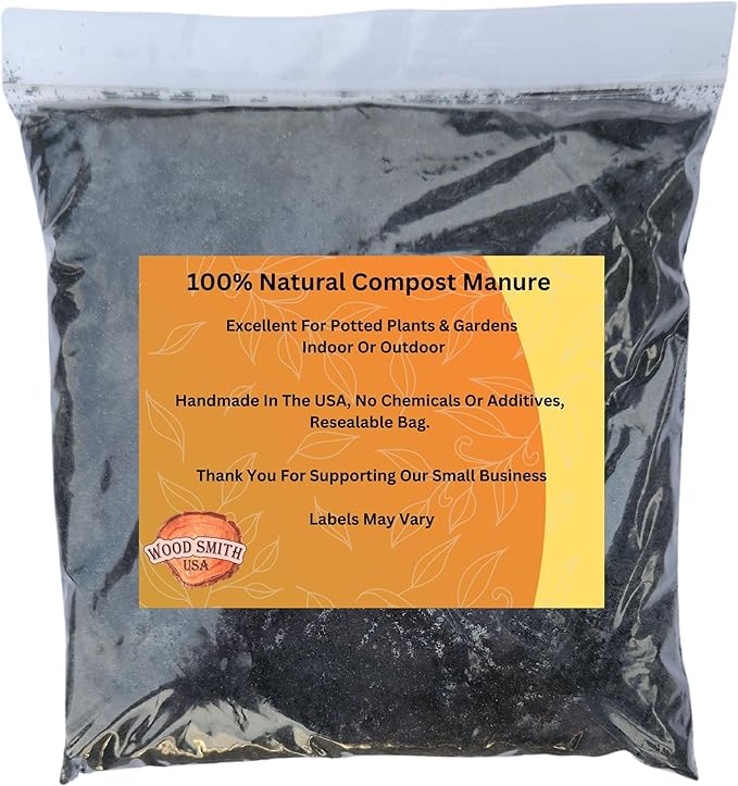 Premium Compost and Manure Bundle: Ideal Compost Starter and Vegetable Fertilizer for a Thriving Outdoor Vegetable Garden - Boosts Soil Quality! 2 Quarts
