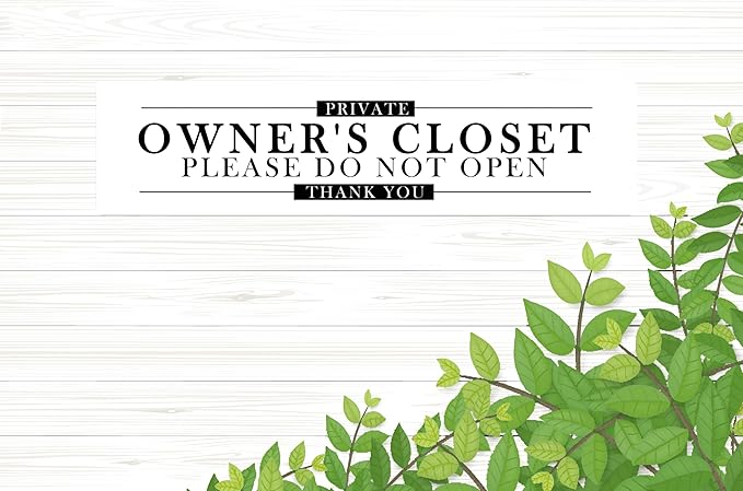 CSWLJS Metal Signs Owners Closet Sign No Guest Access Sign Compatible with Essentials for Hosts Sign Air Bnb Essentials for Hosts Private Door Sign Renter Friendly Decor Signs 4x16 in