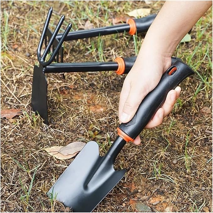 Compatible for Garden Hand Shovel Rake Farm Tool Set Weed Remover Outdoor Metal Harrow Weeding Gardening Tools(Trowel)