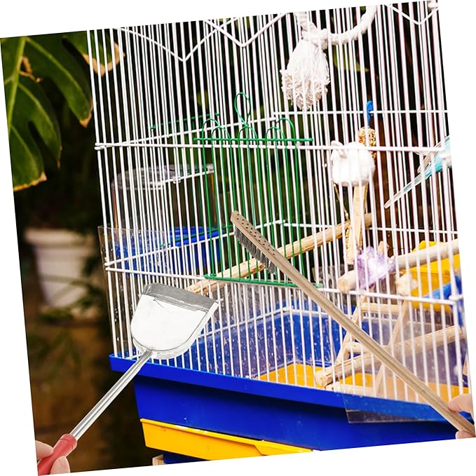 BESPORTBLE 2pcs Parrot Cage Cleaning Tool Set Brush and Shovel for Pet Bird Care for Pets Create Living Environment Selection