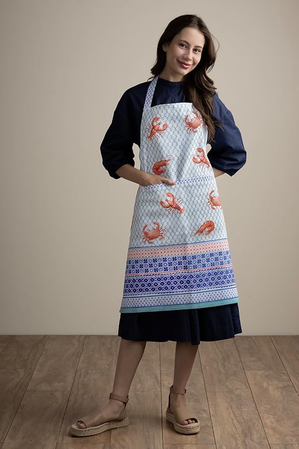 Maison d' Hermine 100% Cotton Apron for women with Pocket Kitchen Chef Apron for Men Cooking Easter Decorations