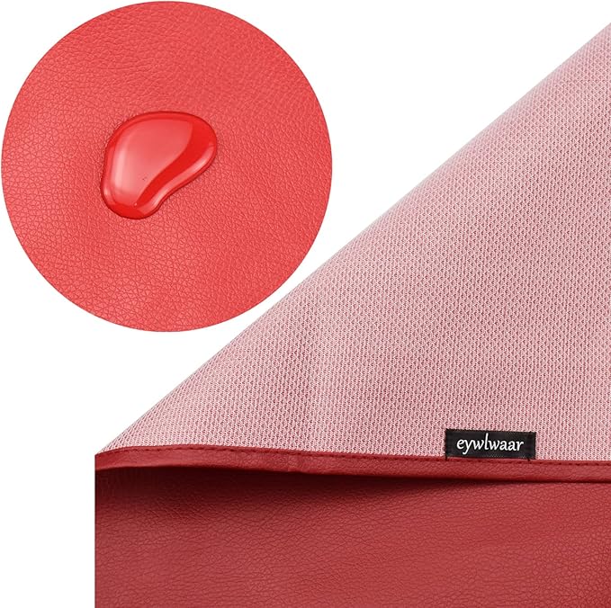 eywlwaar PU Waterproof Apron with One Big Pocket Adjustable Oil Proof Apron for Kitchen Dishwashing Cooking 29.92"x 26.77"