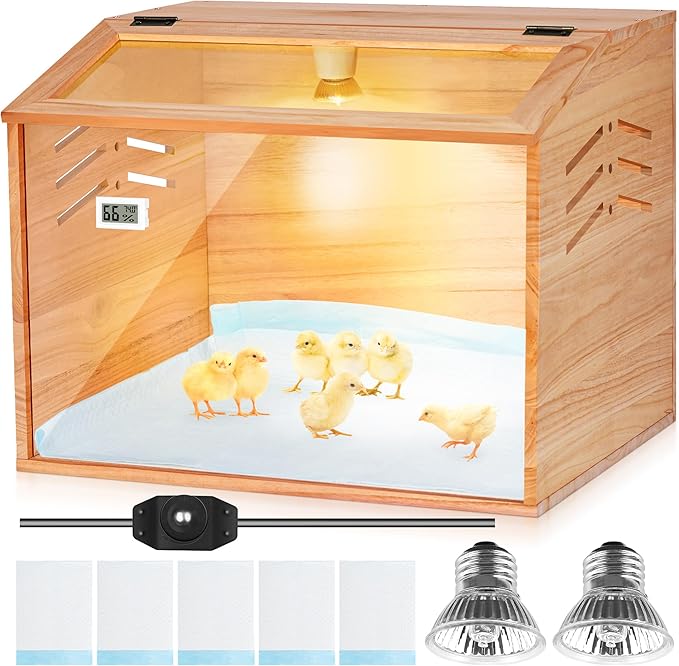 Brooder Box for Chicks,Chicken Chick Brooder Box 15.7×15.7×19.7 Inch