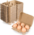 Nuenen 200 Pieces Egg Cartons Bulk Cardboard Blank Light Egg Cartons Empty Container Tray for Farm Market Family Kitchen(2 x 3 Style)