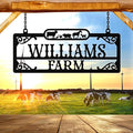 Personalized Metal Farm Sign, Custom Farm Metal Signs Outdoor, Custom Ranch Sign, Customized Family Name Signs for Farms, Ranch, Farmhouse - Housewarming Rancher Gifts