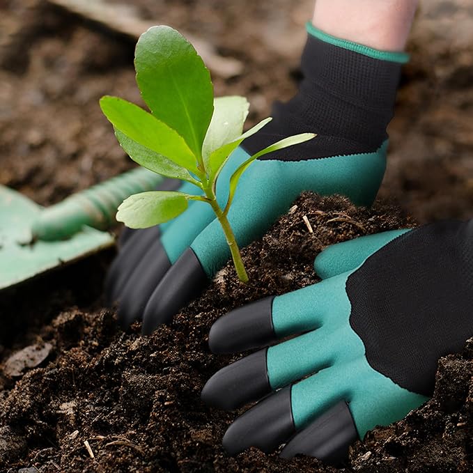 Floro Garden Gloves with Claws, Chicken Coop Cleaning, for Digging, Pruning & Poking, All in One Gardening Tool, Durable Hand Protectors, handwear for Gardeners & DIY Hobbyists