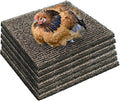 6 Pack Nesting Pads for Chicken Coop 12” x 12” Chicken Nesting Pads Washable Plastic Nesting Box Pads Chicken Coop Accessories for Chicken Hen Box Laying Eggs (Beige Brown)