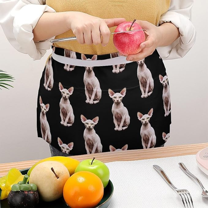 Server Waitress Waist Apron Cooking Kitchen Restaurant Aprons for Women Men