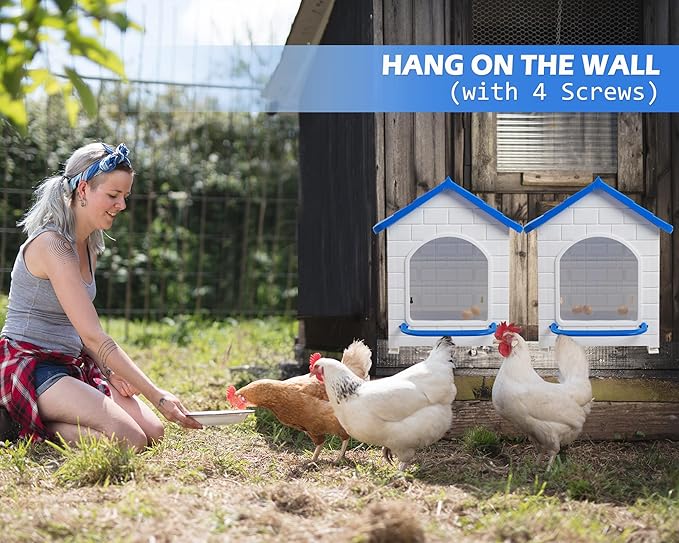 Chicken Nesting Box, Waterproof Hens Nesting Boxes with Chicken Nesting Pads for Laying Eggs, Wall Mount Nesting Boxes for Chickens, Duck, Rabbit, Poultry (Blue)