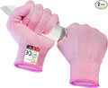 Evridwear Cut Resistant Gloves Food Grade Level 5 Kitchen Safety Protection (Small, Pink)