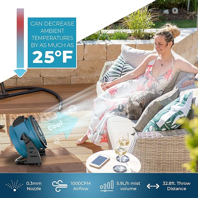 XPOWER FM-65 Multi-purpose Misting Fan and Air Circulator