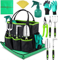 Heavy Duty Gardening Tools with Potting Mat- Gardening Gifts for Women, Men, Mom, Dad - Durable, Ergonomic Garden Tools Set