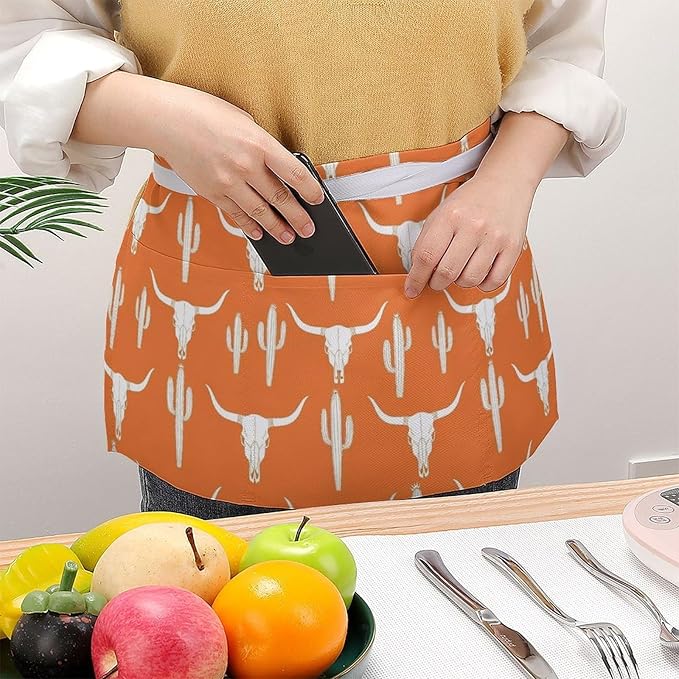 Server Waitress Waist Apron Cooking Kitchen Restaurant Aprons for Women Men