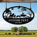 Personalized Metal Farm Signs, Custom Ranch Sign, Customized Farm Metal Signs Outdoor, Custom Large Hanging Family Name Sign for Farms, Ranch, Barn, Farmhouse