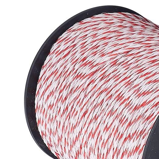 Electric Fence Wire, 500m Portable Electric Fence Rope 6 Stainless Steel Strands Electric Poultry Netting Electric Fence for Dogs Farm Animals
