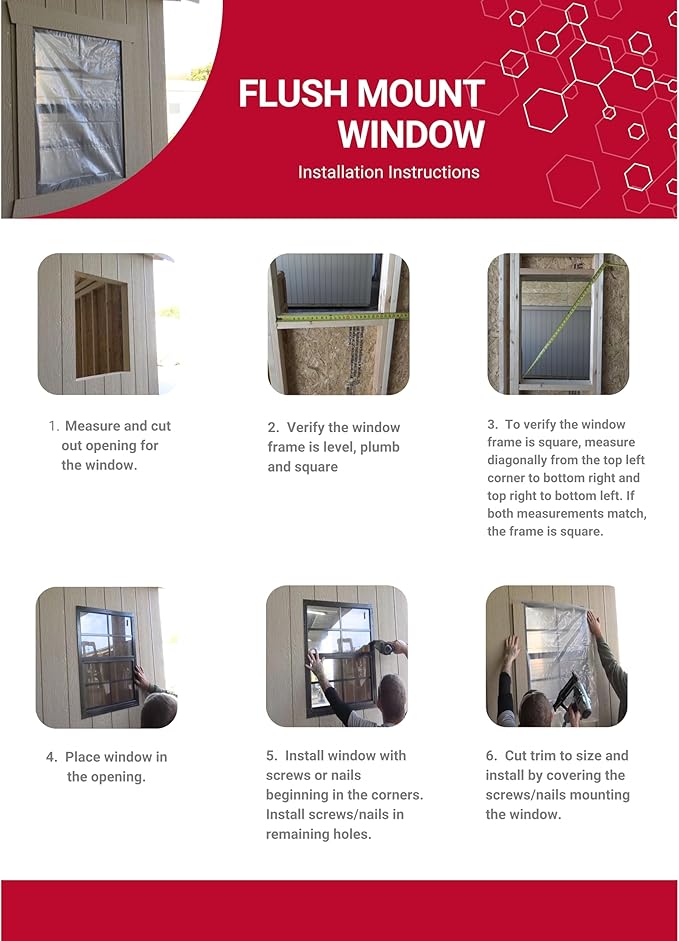 Shed Windows 12x18 (2-Pack) | Sliding Windows with Tempered Glass & Screens | Flush Mount, Brown Aluminum Frames for Sheds, Chicken Coops & Playhouses