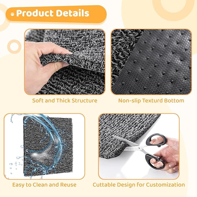 8 Pcs Chicken Nesting Pads, Washable Nesting Box Liners for Chicken Coop, Reusable Plastic Nest Box Pads with 4 Pcs Fake Wooden Eggs, Chicken Laying Mats, 12×12×0.8 inch