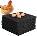 8 Pcs Chicken Nesting Pads, Washable Nesting Box Liners for Chicken Coop, Reusable Plastic Nest Box Pads with 4 Pcs Fake Wooden Eggs, Chicken Laying Mats, 12×12×0.8 inch