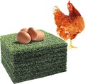 DRQ 8 Pcs Nesting Pads for Chicken Coop - Washable Chicken Nesting Pads, Reusable Chicken Coop Accessories for Hen Laying Mats 12"×12" (Green)