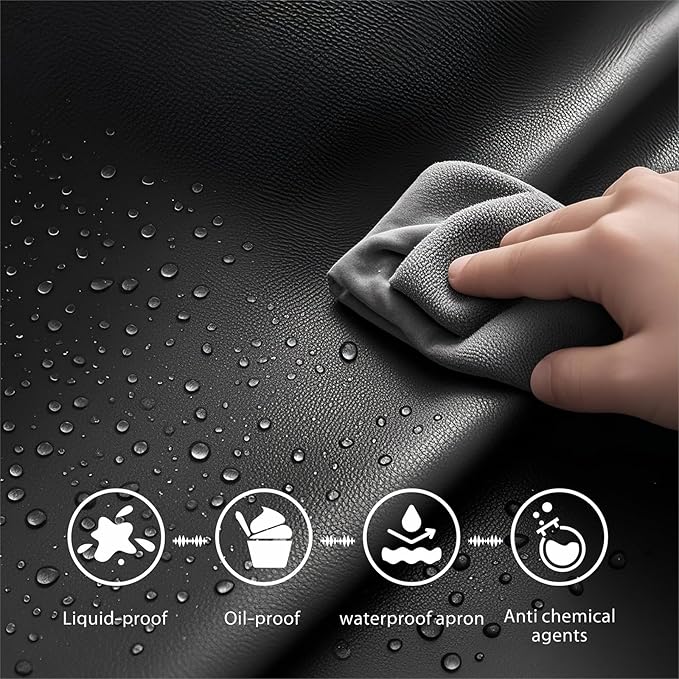 GoldPig Heavy-Duty Waterproof Apron, Chemical Resistant Rubber Vinyl for Industrial, Lab, Kitchen, Butcher & Grilling (40")