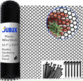 Plastic Wire Mesh Fence 15.7" x 31 ft – Chicken Wire Fencing for Dogs, Rabbits & Poultry – Snake Barrier & Fence for Balcony – Includes 10 Pegs & 15 Zip Ties – Durable, Weatherproof & Easy to Install