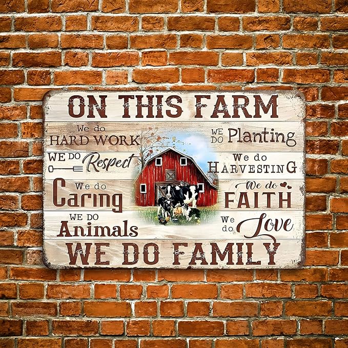 Metal Sign Farmer On This Farm We Do Vintage Tin Sign Home Kitchen Farm Bar Cafe Club Cave Wall Decor Rustic Sign 12 X 8 Inch