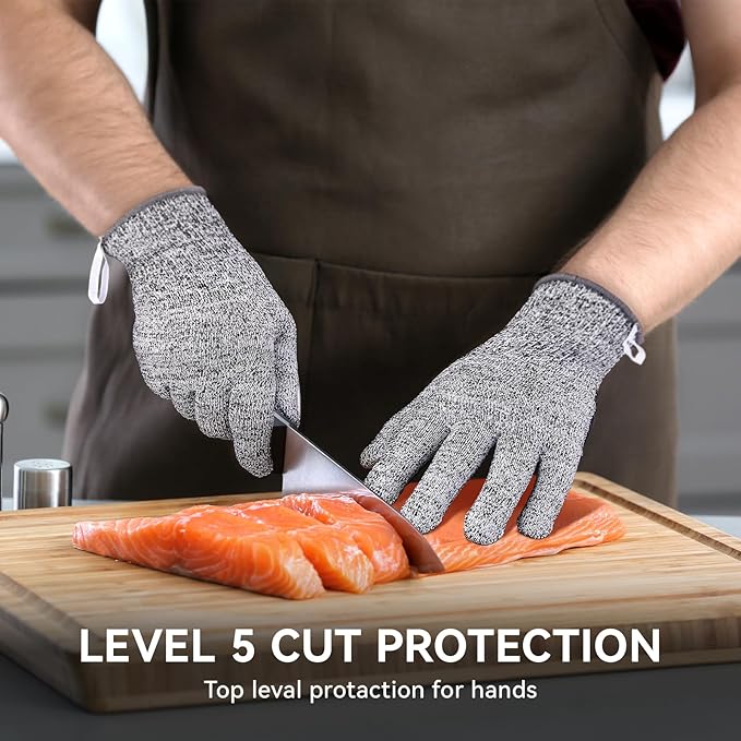 HandLove Cut Resistant Gloves, 100% Food Contact Safe, CE Level 5 Premium Protective Cutting Gloves
