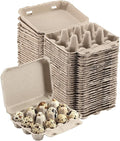 30 Pcs Quail Egg Cartons, Dozen Egg Box, 3x4 Blank Natural Color Pulp Paper Eggs Container, Egg Holder Reusable for 12 Count Quail Egg Carton Storage Strong Tray for Refrigerator