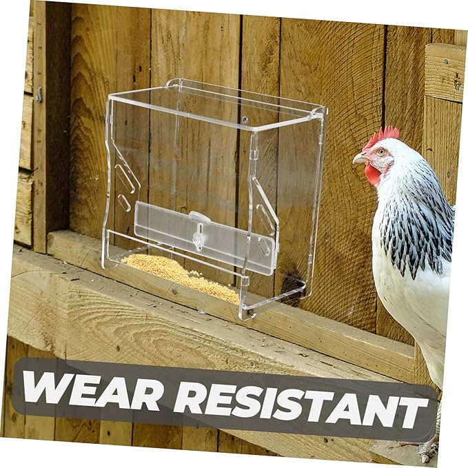 Automatic Chicken Feeder Acrylic Food Bowl Rutin Chicken Cage Feeding Tool for Parrots and Birds PET Breeding Supplies