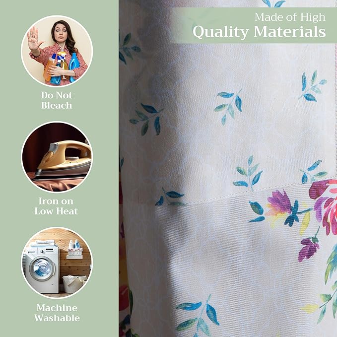 Maison d' Hermine 100% Cotton Apron for women with Pocket Kitchen Chef Apron for Men Cooking Easter Decorations