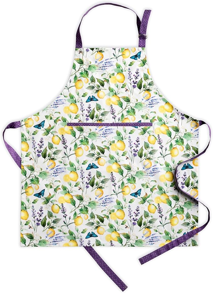 Maison d' Hermine 100% Cotton Apron for women with Pocket Kitchen Chef Apron for Men Cooking Easter Decorations